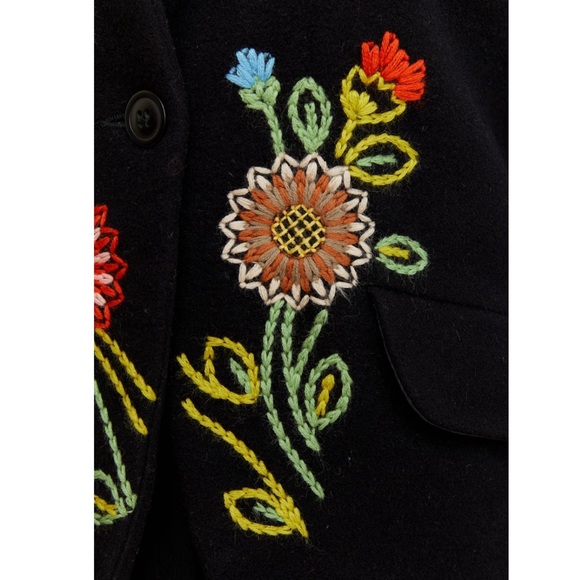 Floral embroidered wool blazer / euro 38 - Picture 7 of 7